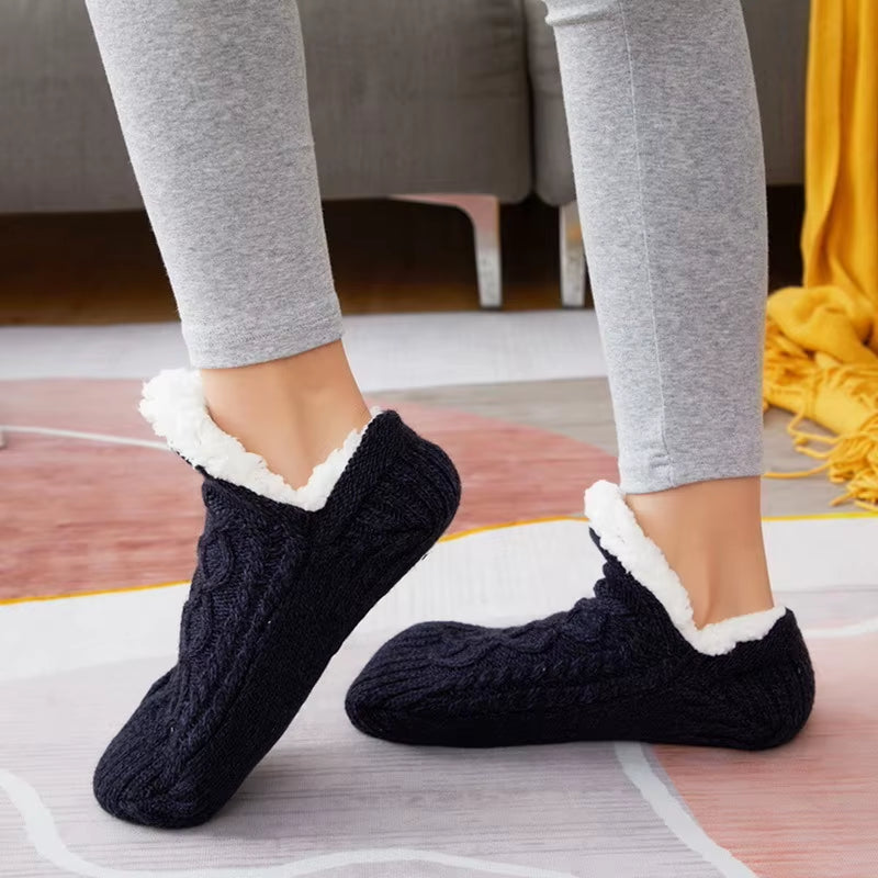 Thickened Thermal Women Mens Slipper Socks New Winter Warm Short Cotton Home Sleeping Soft Non Slip Grip Fuzzy Floor Sock Fluffy